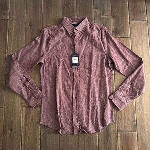 Ben Sherman Port Royals Men’s Light Maroon Button Down Shirt S NWT